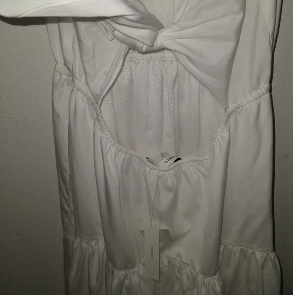 NWT VINCE White Backless Halter Dress - Picture 6 of 11
